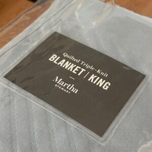 Martha Stewart Quilted Triple-Knit King Blanket - Soft Blue